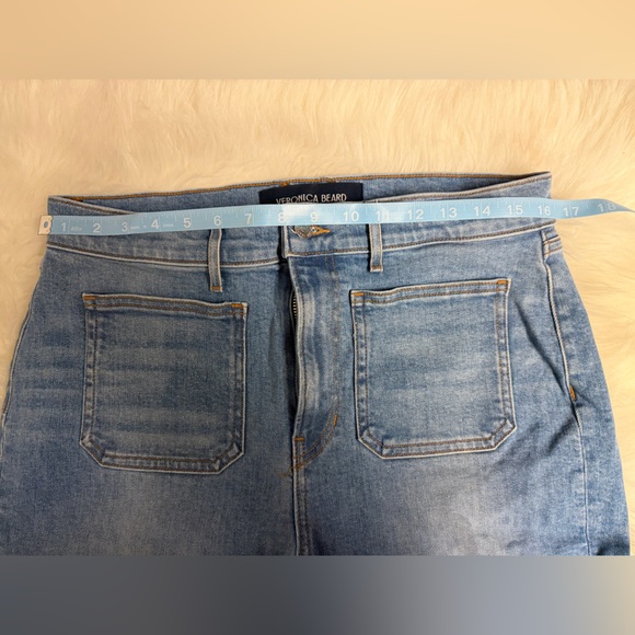 Veronica Beard Beverly Patch Pocket Skinny Flare High Rise Jeans - Picture 11 of 15